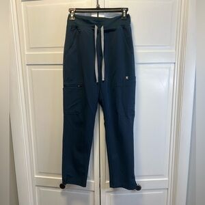 Figs High Waisted Yola Skinny Scrub Pants Size Womens XS Petite Color Steel Blue
